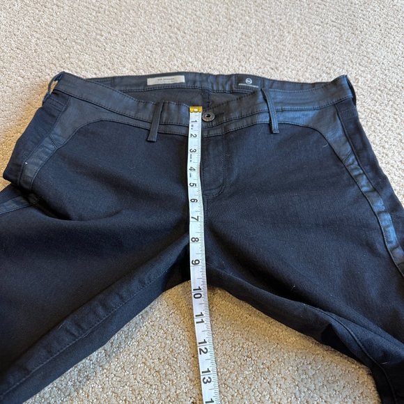 AG Adriano Goldschmied Jean Jackson Black Contour Tuxedo Skinny Low Boho Size 31 - Picture 9 of 15